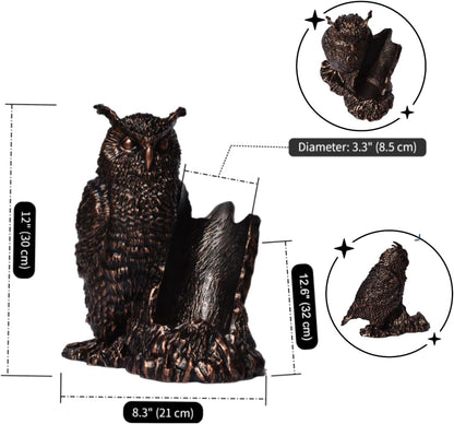 Resin Owl Home Decor Wine Rack, Standard Wine Bottle Holder for Kitchen Decor, for Table