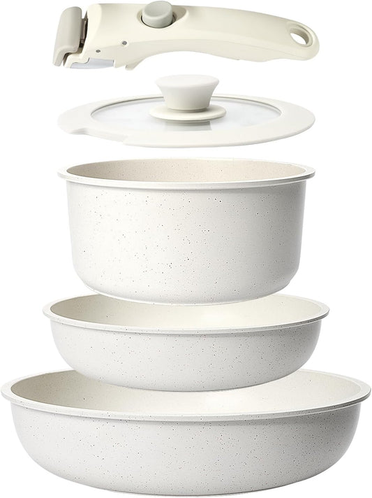 GiPP 5Pcs Pots and Pans Set Non Stick, Cookware Sets Nonstick