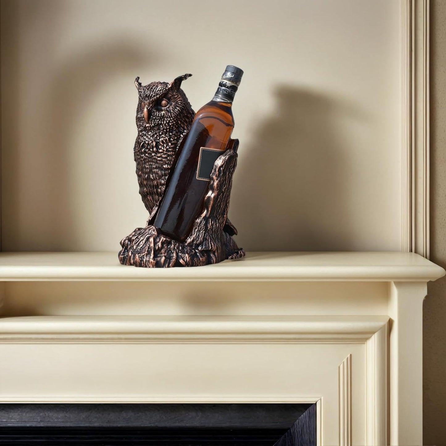 Resin Owl Home Decor Wine Rack, Standard Wine Bottle Holder for Kitchen Decor, for Table