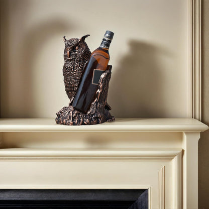 Resin Owl Home Decor Wine Rack, Standard Wine Bottle Holder for Kitchen Decor, for Table