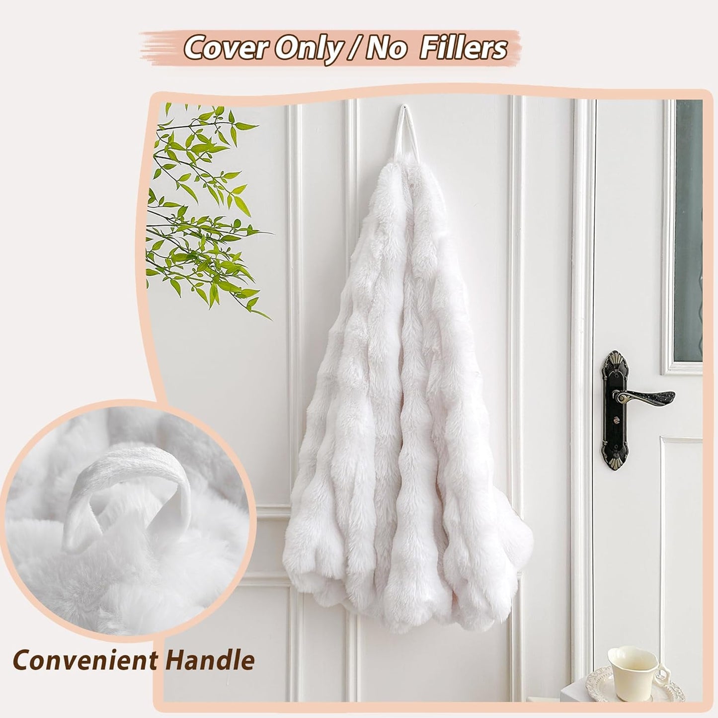 Kids Fluffy Faux Rabbit Fur Bean Bag Chair Cover