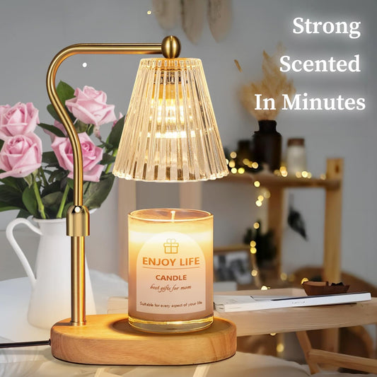 Candle Warmer Lamp with Timer Dimmer Adjustable Height for New Home Bedroom