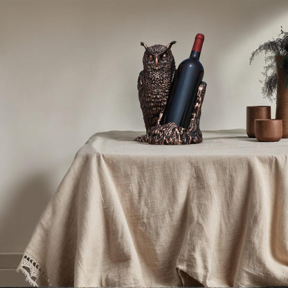Resin Owl Home Decor Wine Rack, Standard Wine Bottle Holder for Kitchen Decor, for Table