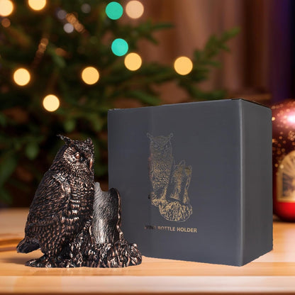Resin Owl Home Decor Wine Rack, Standard Wine Bottle Holder for Kitchen Decor, for Table