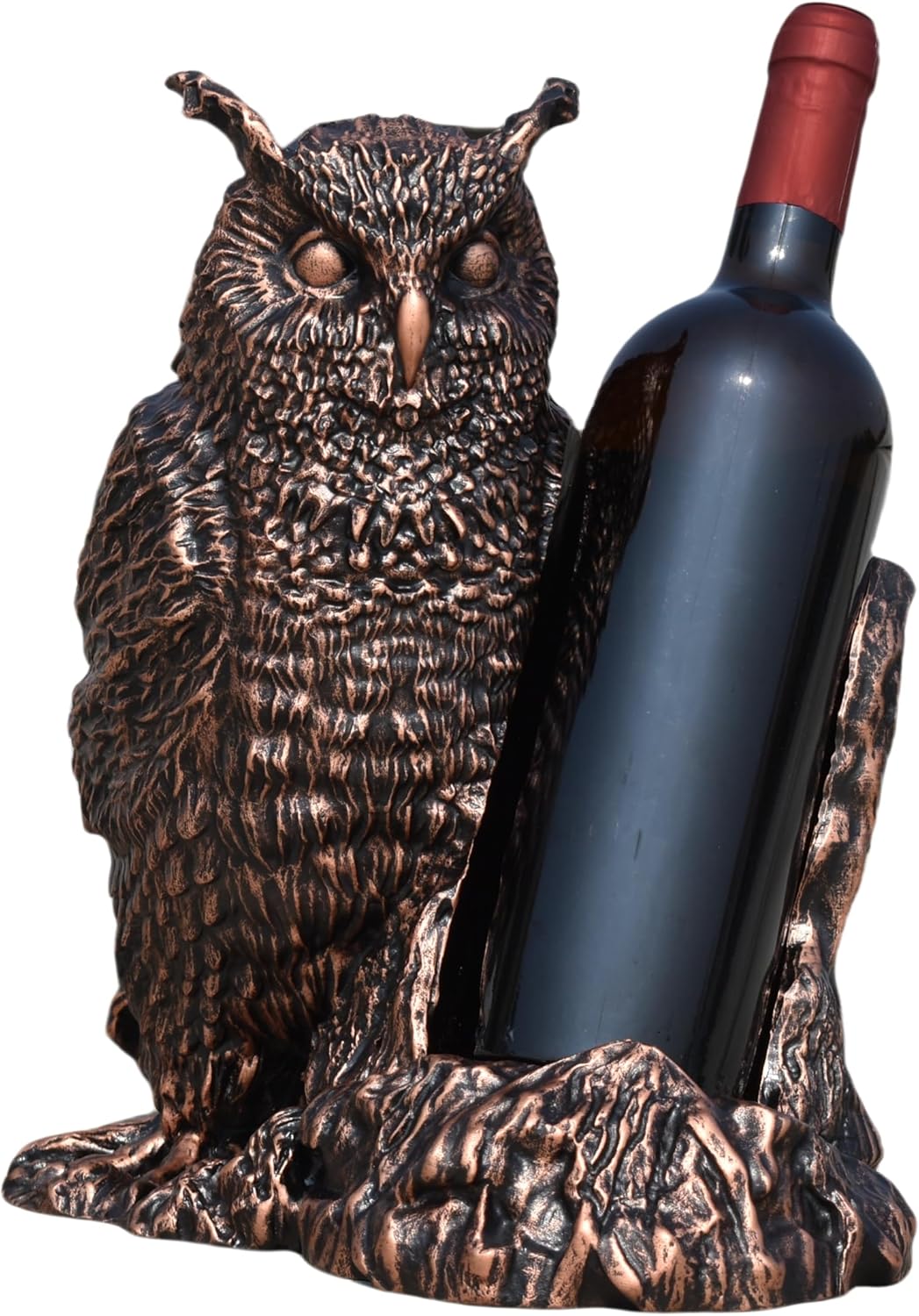 Resin Owl Home Decor Wine Rack, Standard Wine Bottle Holder for Kitchen Decor, for Table