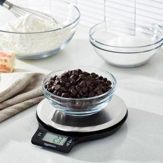Basics Digital Kitchen Scale with LCD Display, Batteries