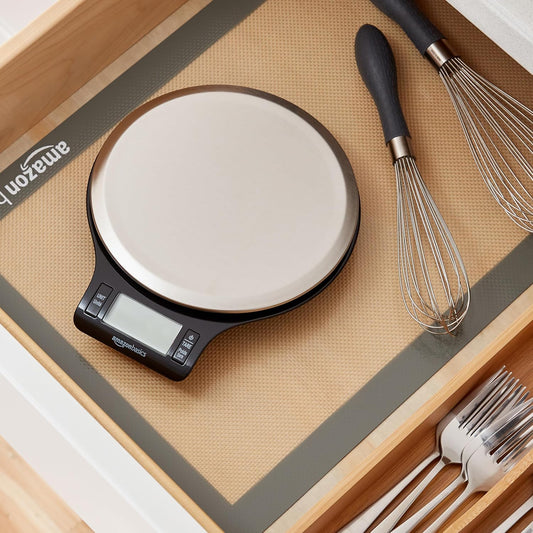 Basics Digital Kitchen Scale with LCD Display, Batteries